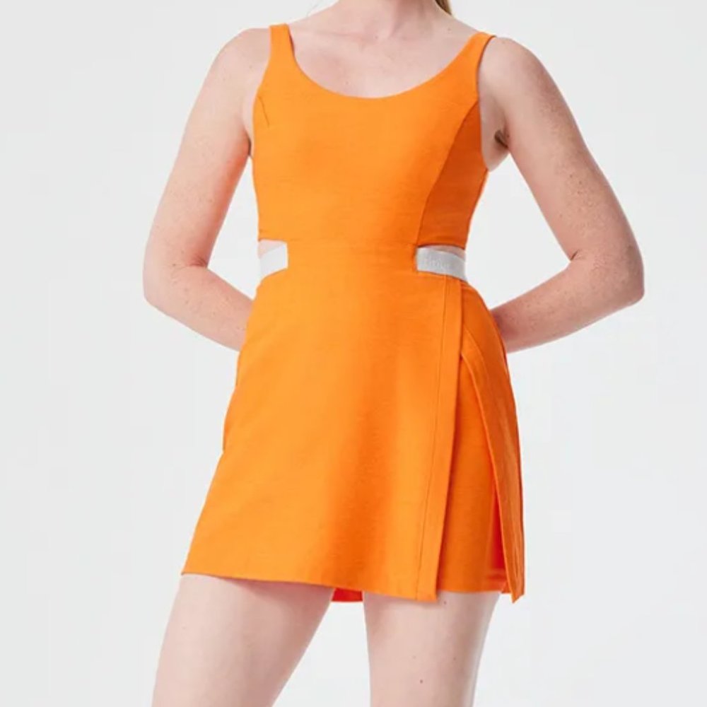 Outdoor Voices Court Dress in Tangerine, size S